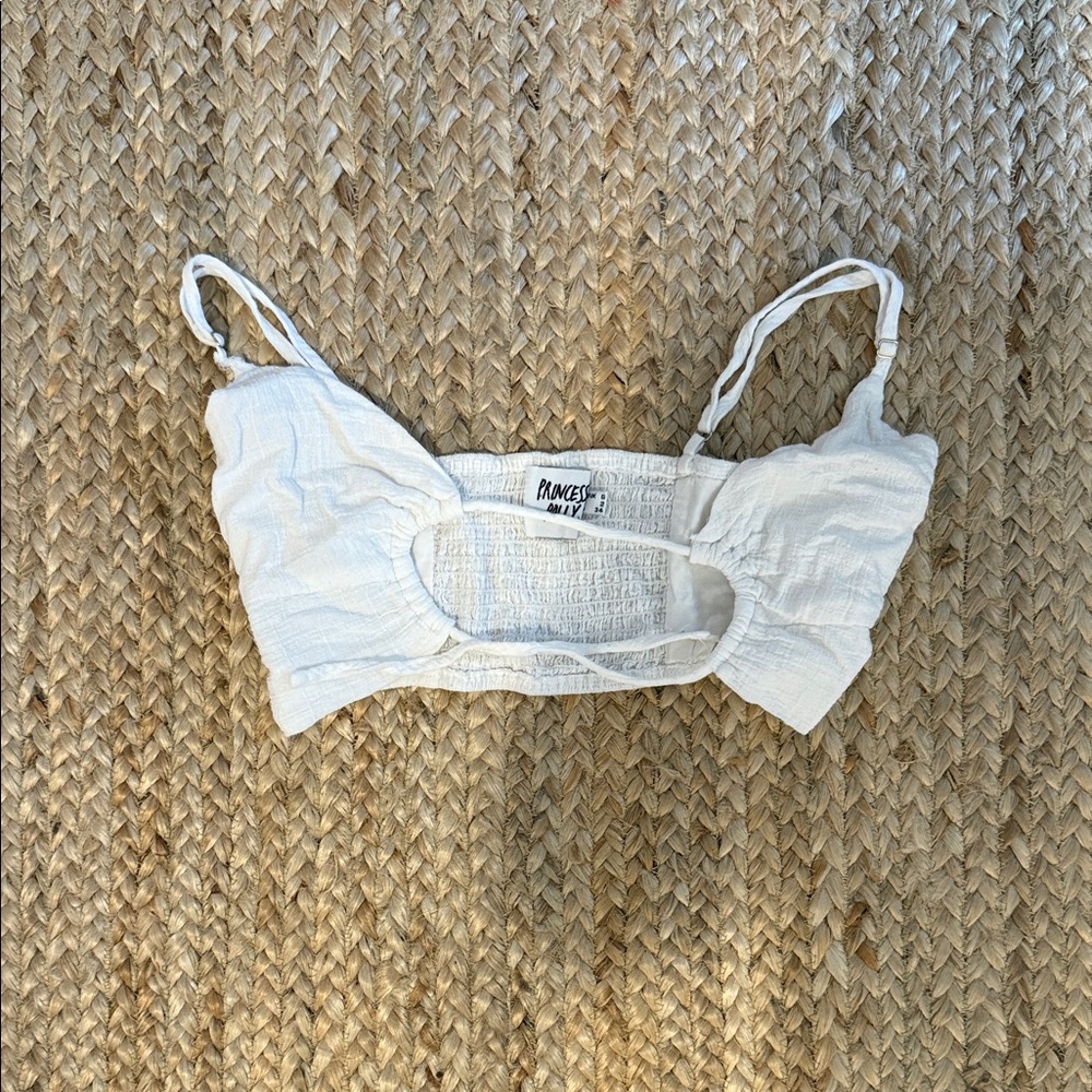 Princess Polly White Crop Top